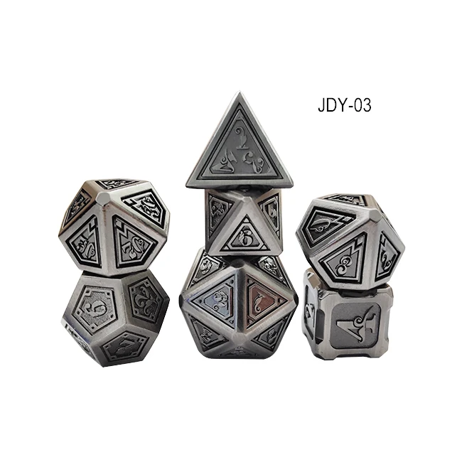 
Original design manufacturer wholesale new custom items metal dice sets brass color for broad games 