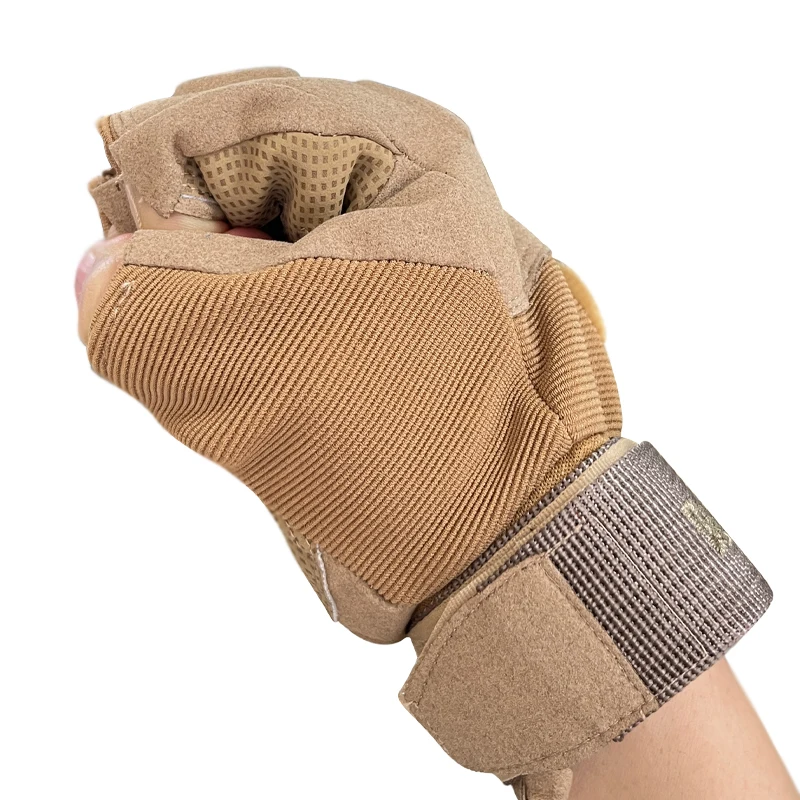 Hard-knuckle Anti-slip Palm Microfiber Leather Full and Half Fingers Gloves for Maximum Care protection