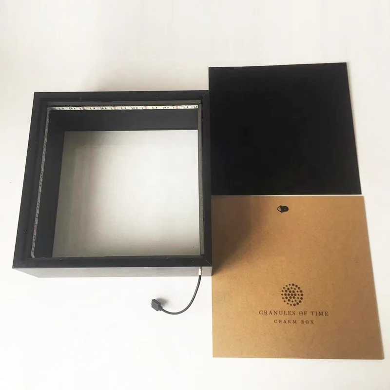 Shadow Box Frame with LED Light Remote Control Wireless Light Strip 3D Display Photo Frame