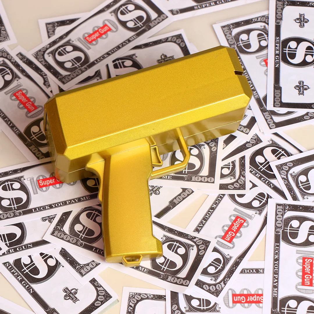 Plastic Customization Logo Cool Money Rain Cash Shooter Party Super Money Gun