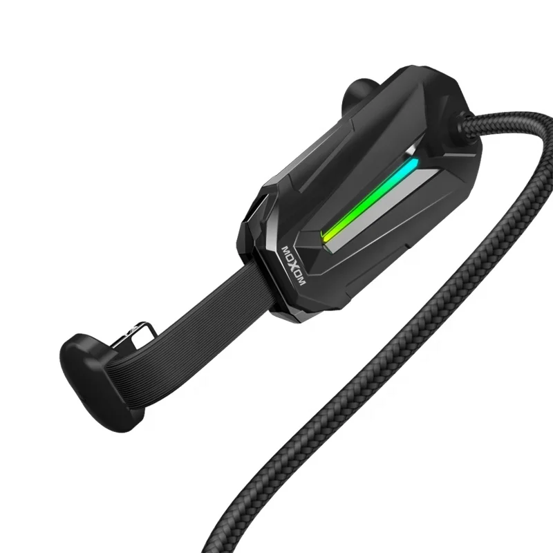 90 Degree Charging Cable Elbow MOXOM Gaming Cable 7 Color Breathing LED Lamp Phone Cable