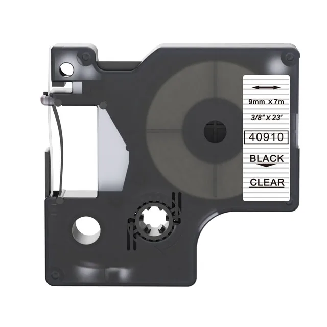 40910 лента для этикеток S0720670 сменная для Dymo D1 9 мм 3/8 дюйма кассета этикеток для LabelManager 160 280 420P черная на прозрачном