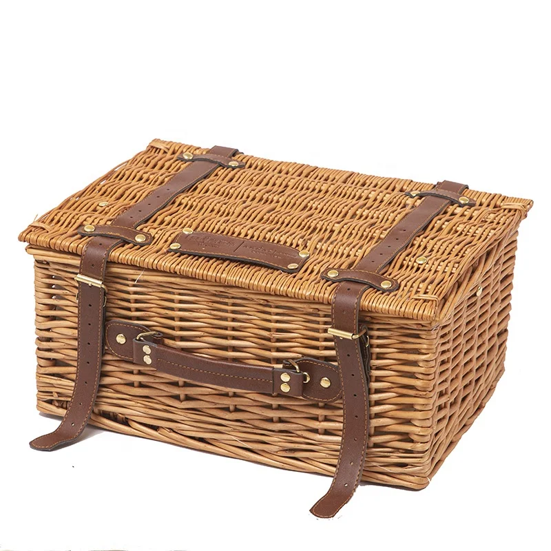 2 person picnic basket cooler wicker picnic basket set