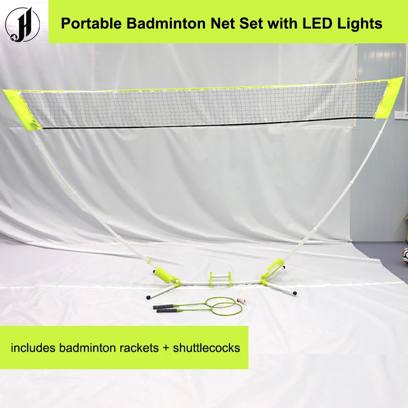 New Design Portable Badminton Set,Folding Badminton Volleyball Net with Badminton Racket,Shuttlecocks,Kids Gift Backyard Sports