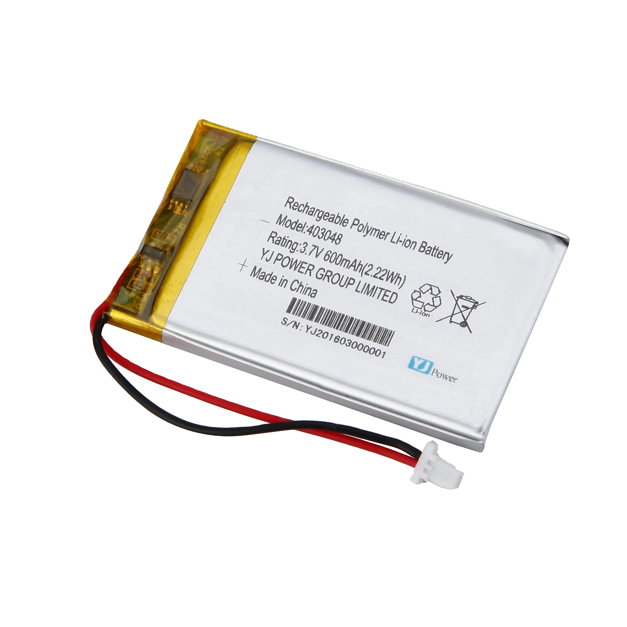 YJ354040 620mah 3.7v Lithium Polymer Battery Rechargeable Lipo Battery KC LCO Environmental Safety Long Life YJ Power Acceptable