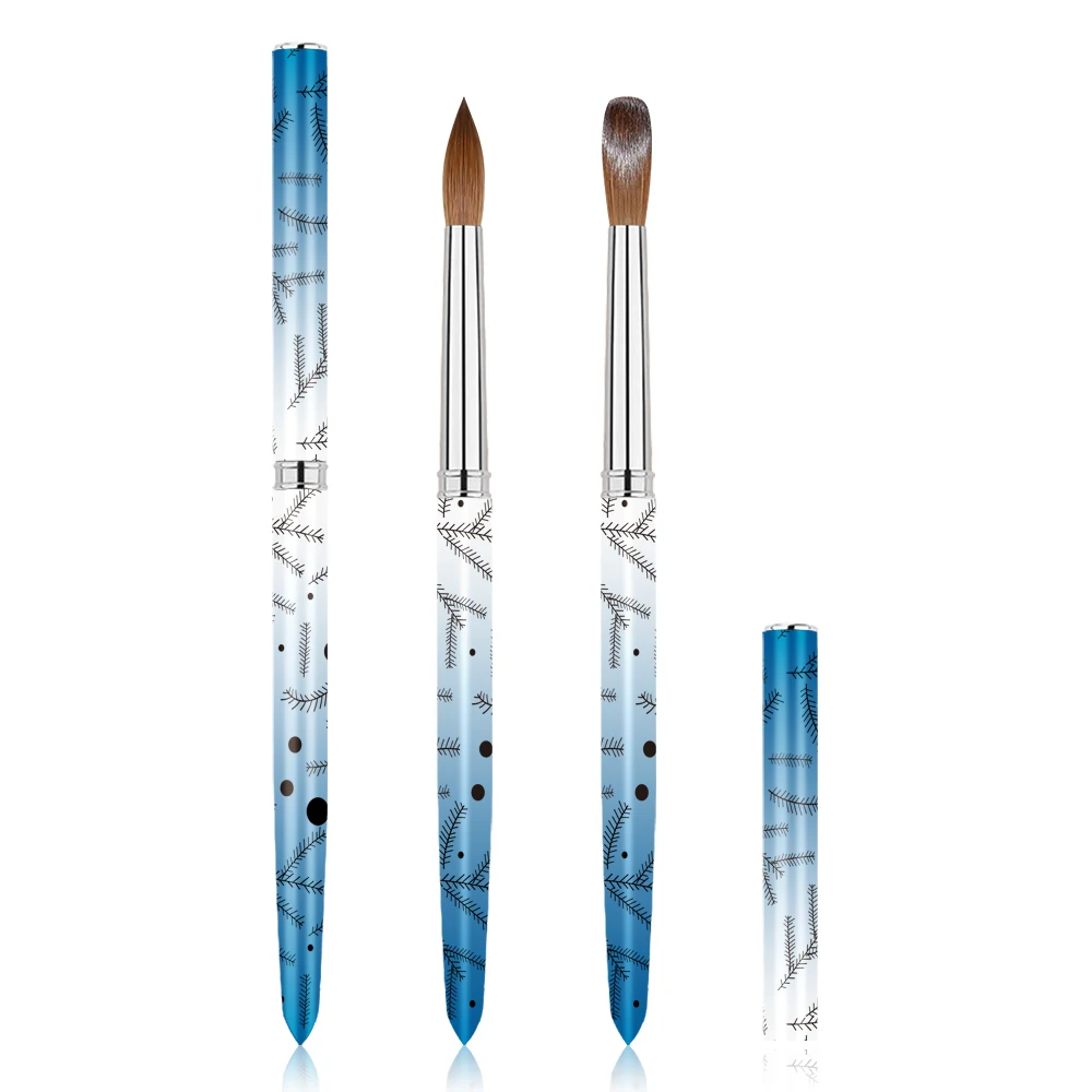 Custom Logo Hot Sale 100% Kolinsky Acrylic Nail Brushes Art Painting Drawing Tools Nail Art Brush Wholesale