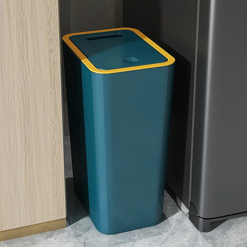 Home Ideas Toilet Bedroom Living Room 10 Liters Plastic Trash Bin Hotel Guest Room Waste Bin Slim Garbage Can With Pressing Lid
