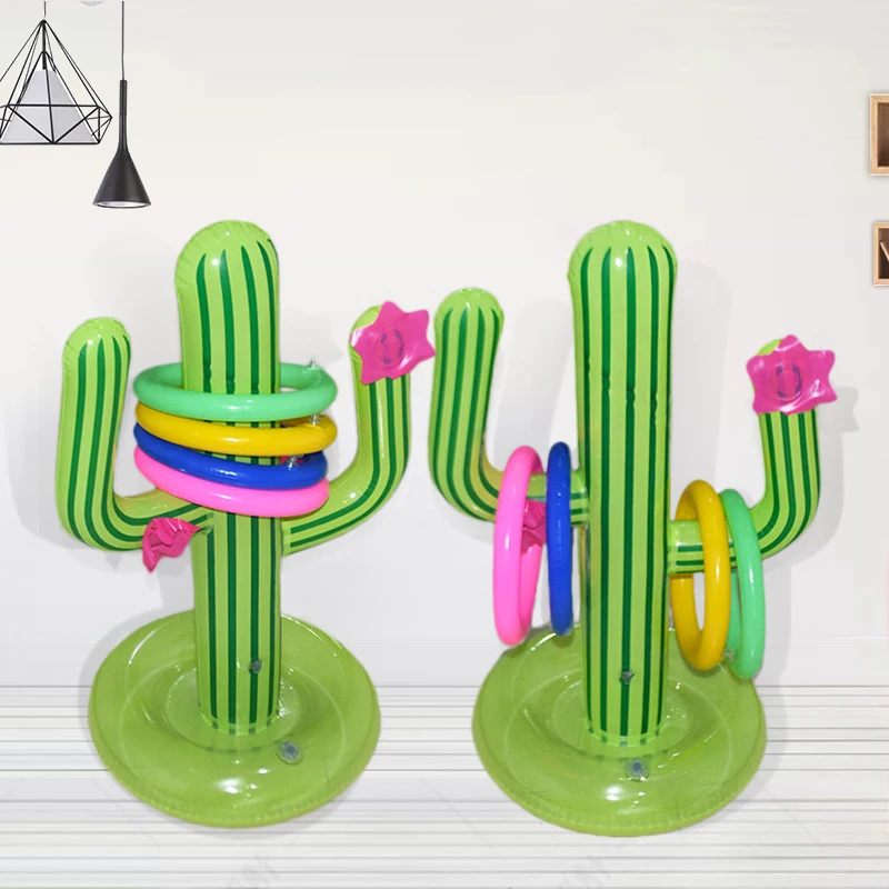 Wholesale Cactus Inflatable Ring Toss Summer Party Games Toys Floats for Summer Party Float