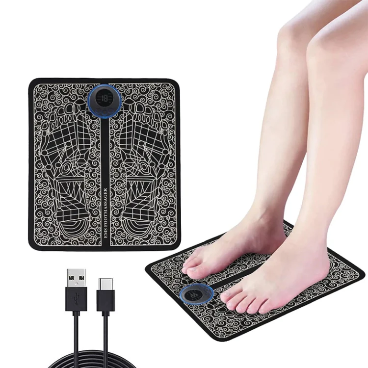 Electric Vibrating Acupressure Magnetic Insoles for Feet Massage Foot Massage Mat Foot Ems Foot Massager Pad