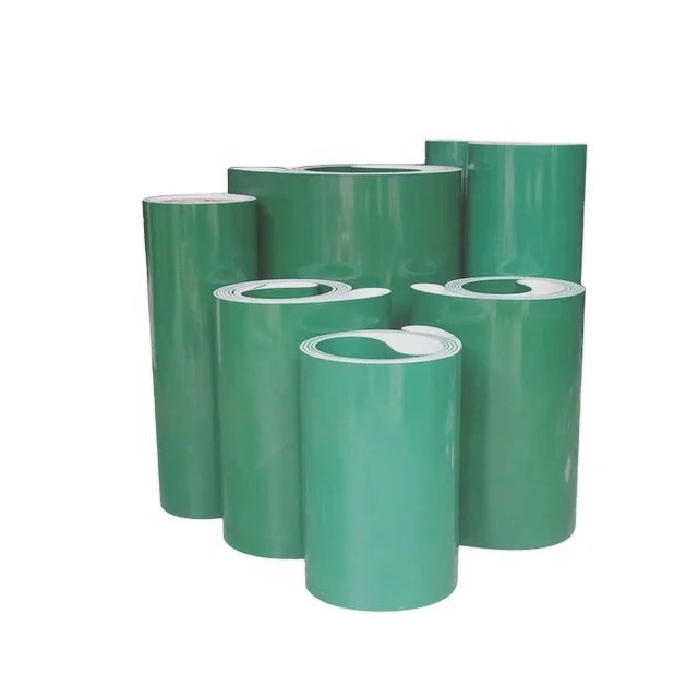 High flexible  wave grass blue-green PVC conveyor belt for food industry use