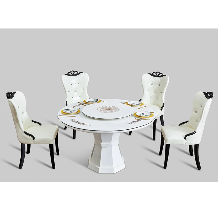 Ekintop new design modern oval dining table white 12 seater
