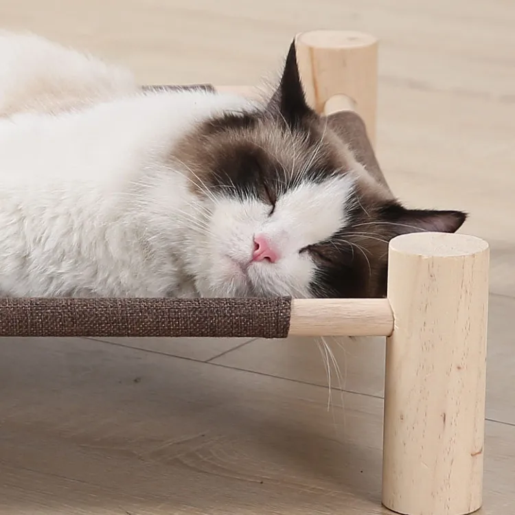 
Meeno Pet Supplies Hot Selling Wooden Travel Cat Raised Dog Bed 