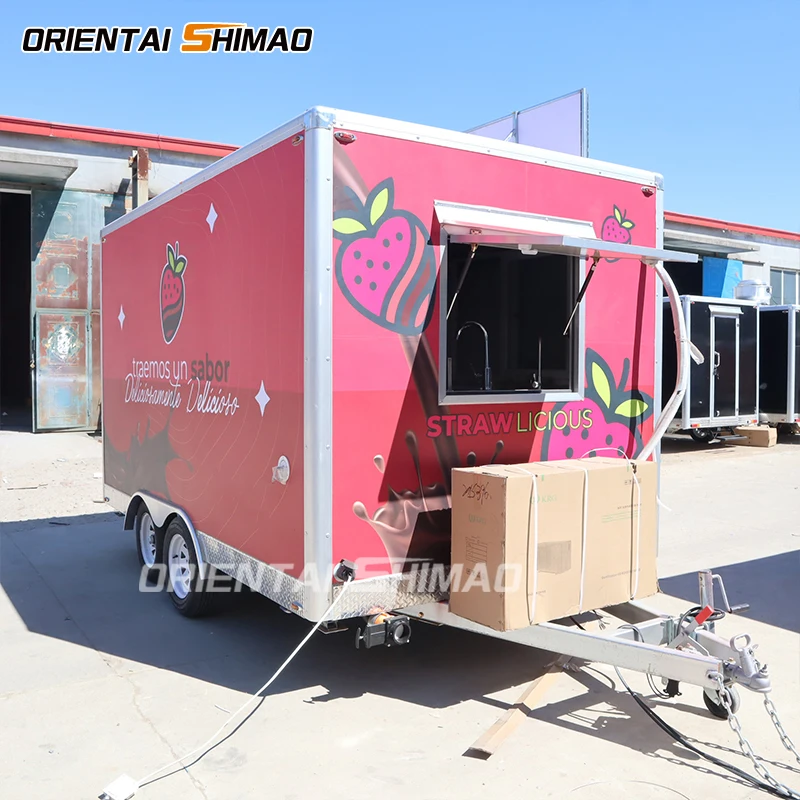 Oriental Shimao American Standard Mobile Bar Food Carts And Food Truck Trailer Foodtruck With Full Kitchen Equipments