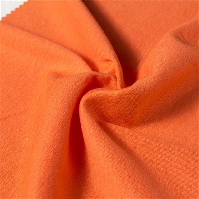 400g cotton orange red flame retardant knitted flannel permanent single-side sweatshirt fabric
