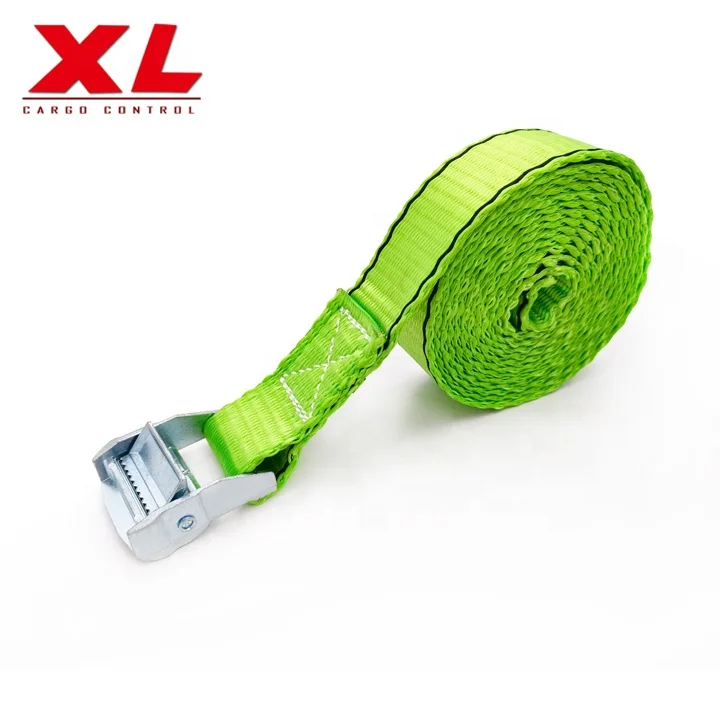 250kgs ring 25mm ratchet strap with cam buckle custom logo print tie down cargo lashing straps