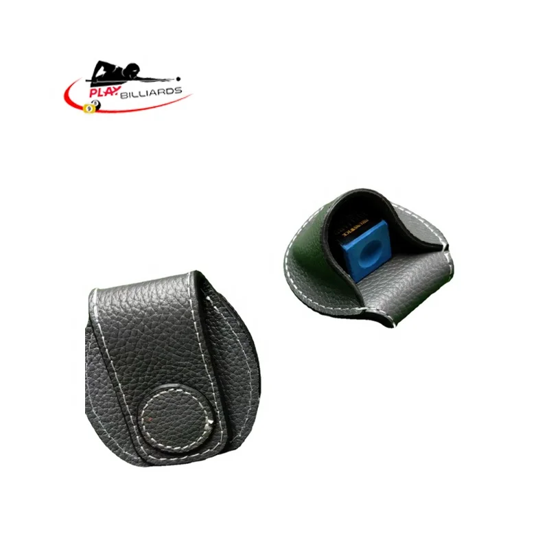 2024 Snooker Billiard Bag Accessory Chalk Durable PU Billiards Cue Chalk Holder Pouch