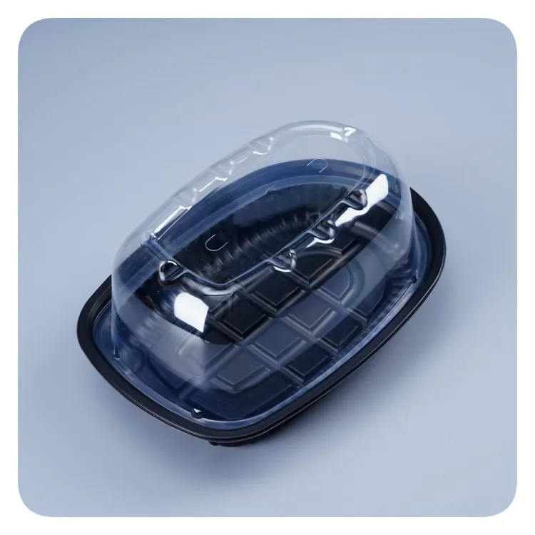 Manufacturer Supply  Roast Cooking Chicken  Takeaway Disposable Plastic Roast Cooking Chicken Box Container with Anti-fog Lid