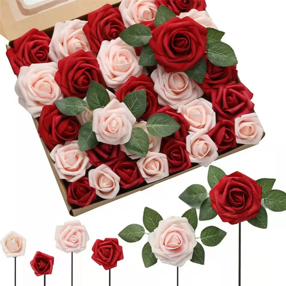 Wholesales cheap Custom made PE foam artificial rose head flower