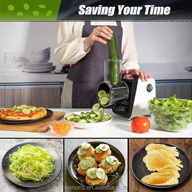 Multifunction automatic home  kitchen shred shaving salad maker proccesser vegetable cutting cutter slicer machine