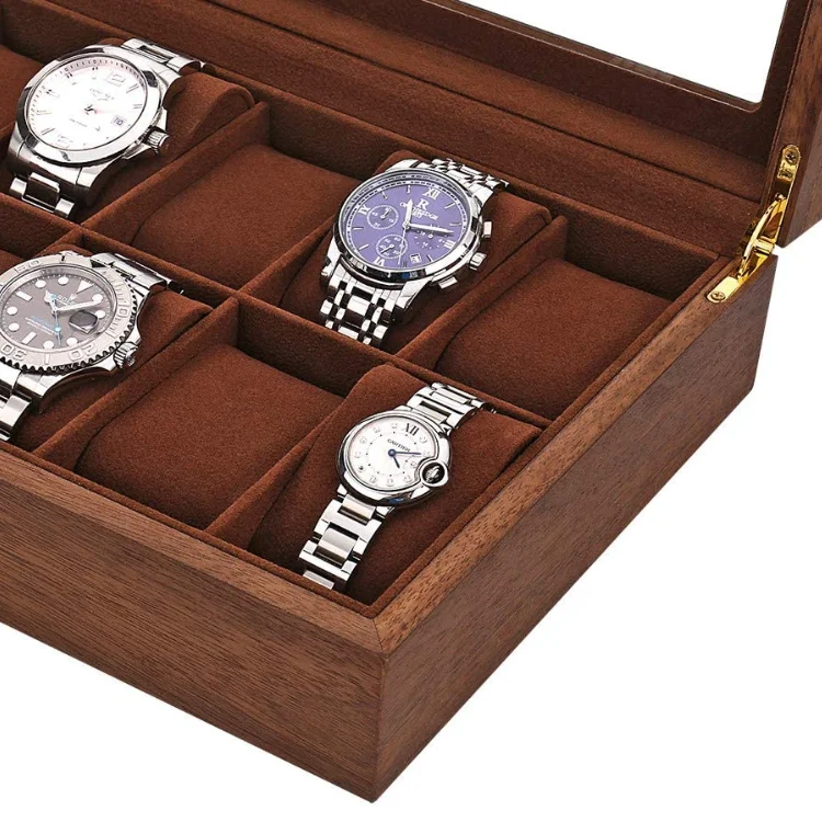 Executive Luxurious  High Grade Dark Brown Wrist Watch wood watch box