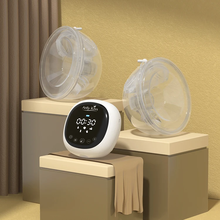 Factory price OEM silicone baby feeding pumps hands free wearable electric breast pump double