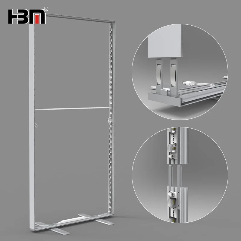 advertising led edgelit thin lightbox double sided fabric seg exhibition light box portable light boxes