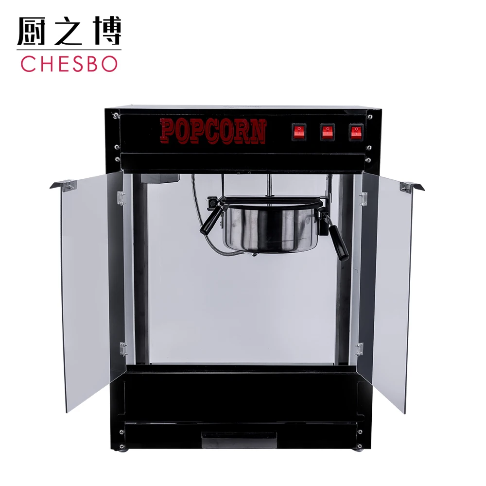 8 oz Bar Style Small Black Popcorn Machines Commercial China Maker on sale