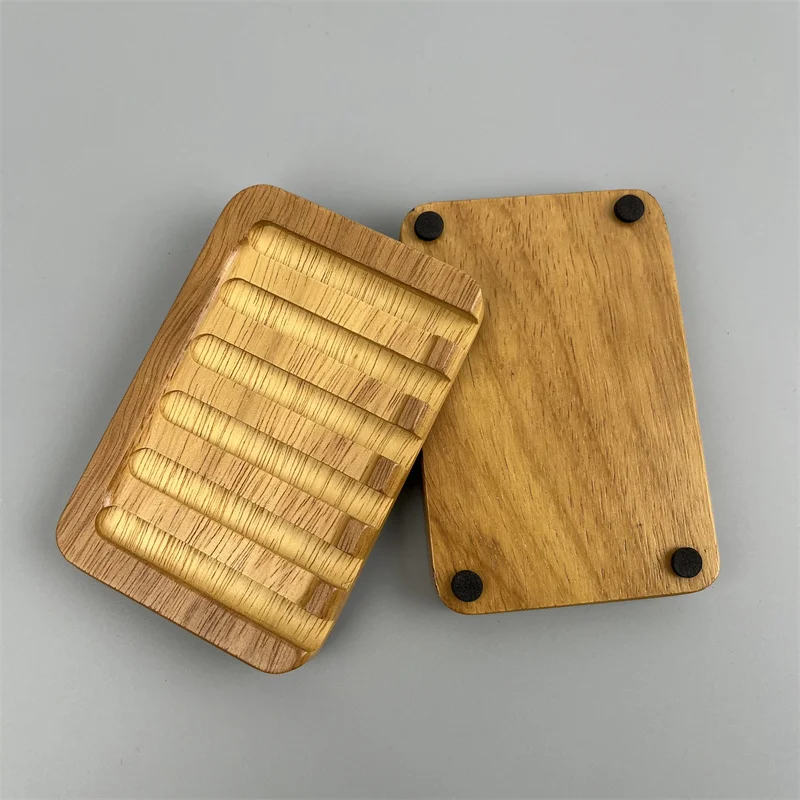 Custom Square Teak Wood Soap Dish Top Quality Wooden Soap Tray Teak Wood Soap Holder for Bathroom