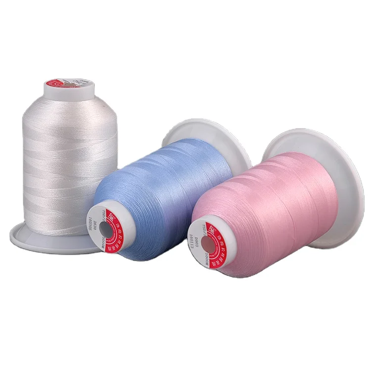 Sewing Thread for Embroidery 120D/2 Tex27 Ticket110 China Eco Friendly 100% Polyester High Tenacity Embroidery Thread,mercerized