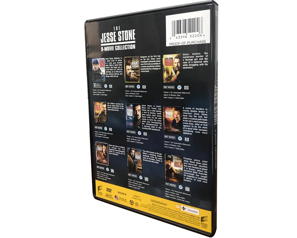 Jesse Stone 9-movie collection 5DVD discs wholesale dvd movies tv series Ama-zon eBay hot selling dvd titles factroy supply