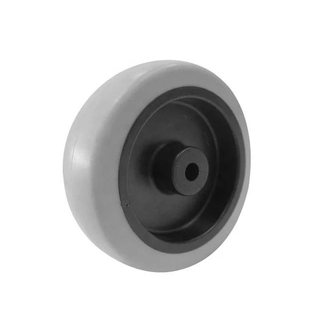 Wholesale price durable wheel 50 / 65 / 75 / 100 mm hard plastic core solid soft thermoplastic rubber TPR 2 / 3 inch wheel
