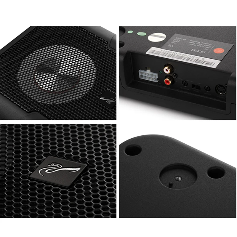 HiVi Car audio 6 inch subwoofer active car speaker Double Woofer design V6 active 120w woofer