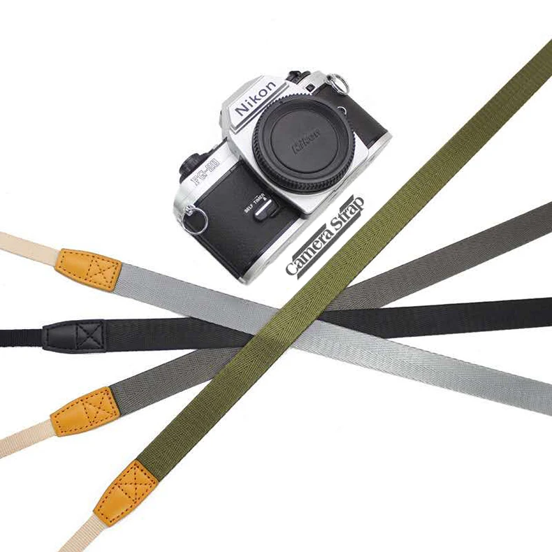 Manufacturer customized logo adjustable leather SLR camera shoulder strap neck strap wrist strap camera strap