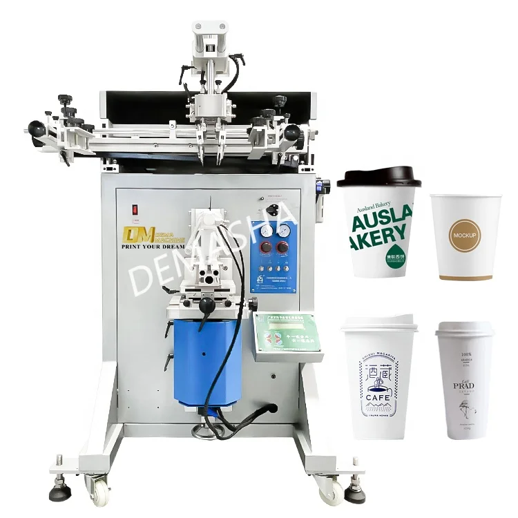 DM serigraphy printer silkscreen printing machine screen printers pet cup paper cup printing machine