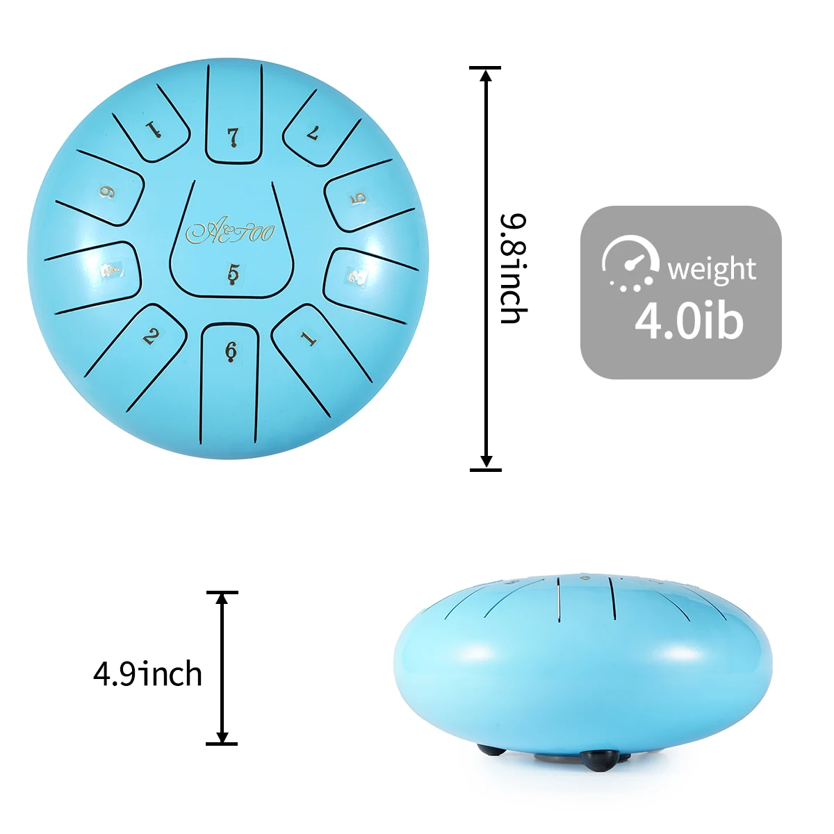 
Tongue drum musical instrument 11 note 10-inch steel tongue drum metal percussion instrument Factory wholesale OEM 
