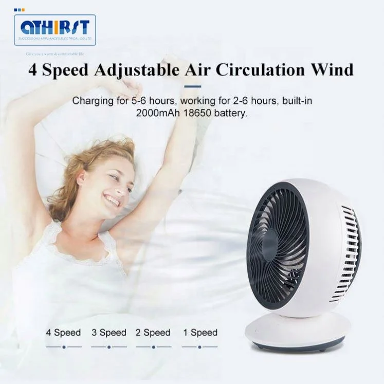 High quality DC 5v fan  energy 18650 Battery rechargeable AC DC oscillating fan with control panel