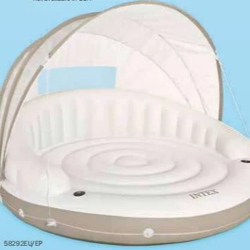 Factory Wholesale Inflatable  Pool Float For Adult Ride On Pool Raft Swim Party Toys  detachable fabric sunshade
