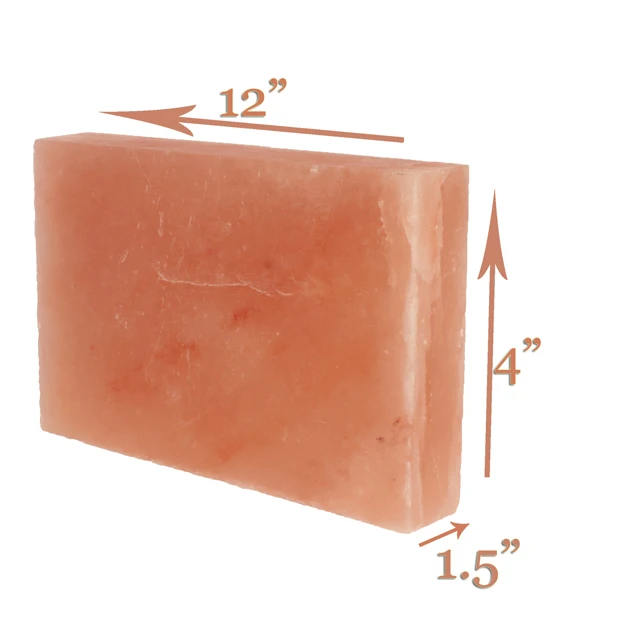 12 x 4 x 1.5 inch Himalayan Salt Block Plate Slab for BBQ Cooking Searing Serving