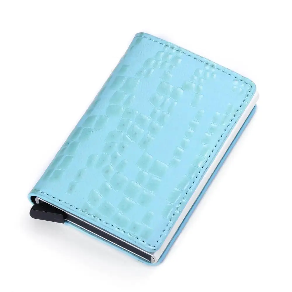 Slim Aluminum RFID Credit card Holder with integrated card pop-up Technology Secure your Credit Cards with Style