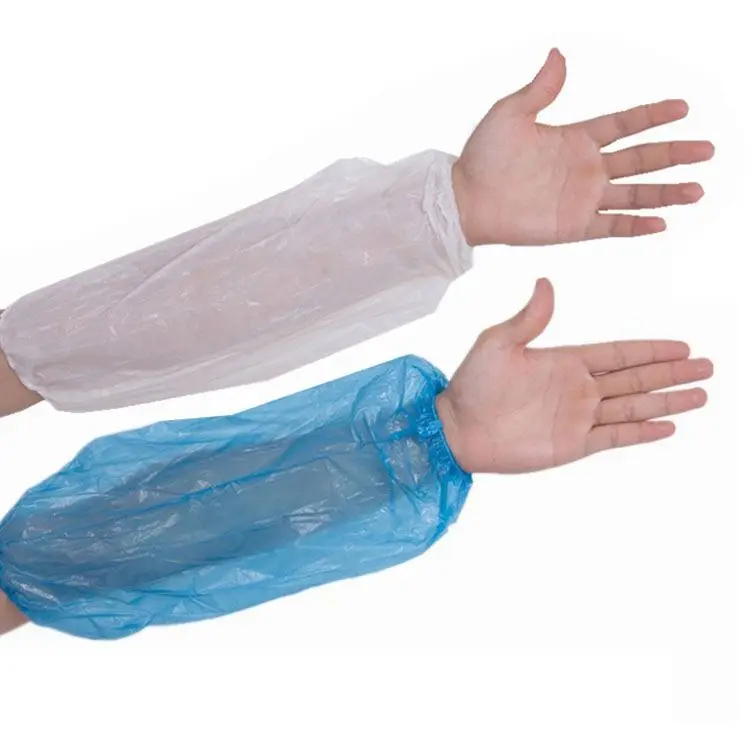 Waterproof oilp-roof dust-proof plastic disposable blue pe/cpe Durable elasticity sleeve cover for arm