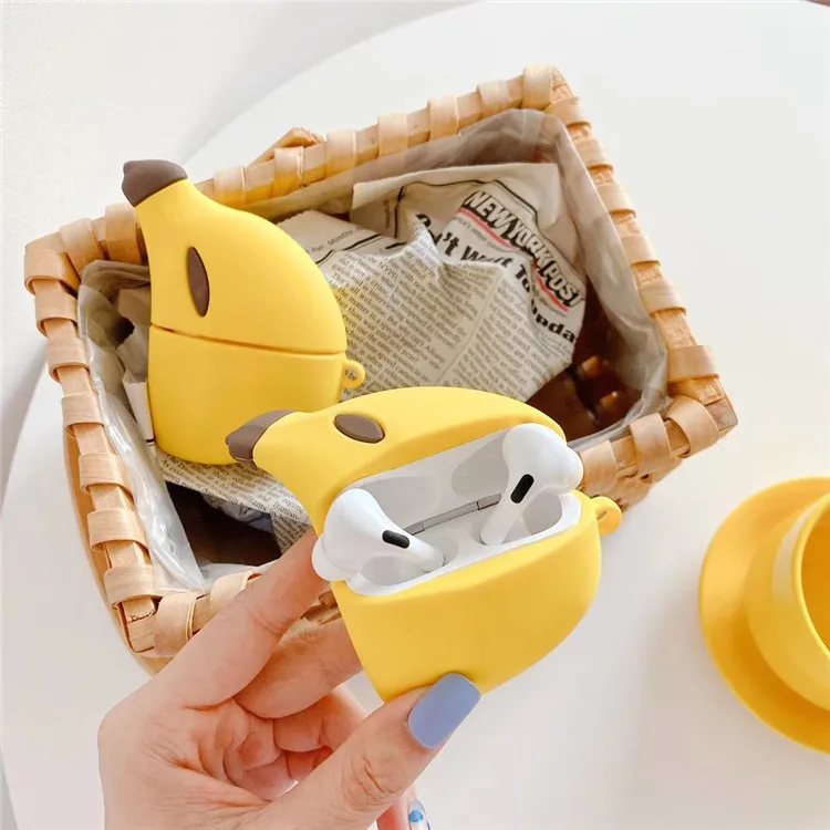 3D banana For Airpod Case 2021 For Fruit Airpods pro  Wireless Headset Cover Gift
