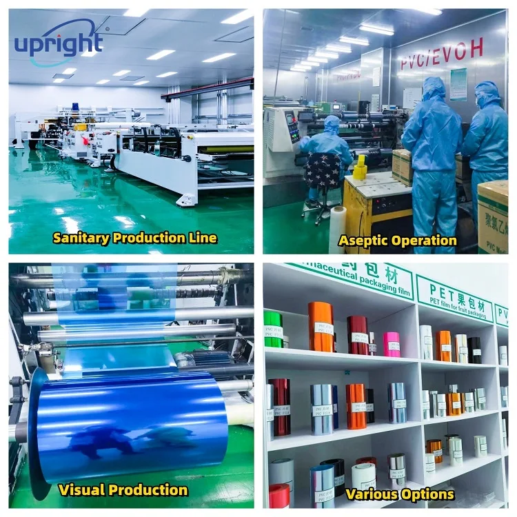 Upright Pharmaceutical Transparent Glossy Matte Nontoxic Medicinal Grade Pvc Film Roll