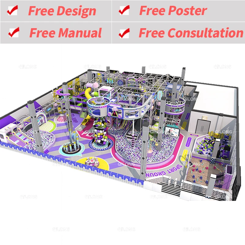 500 SQM Large Children Play Equipment Maze Game Soft Indoor Play Equipment Kid Large Indoor Playground