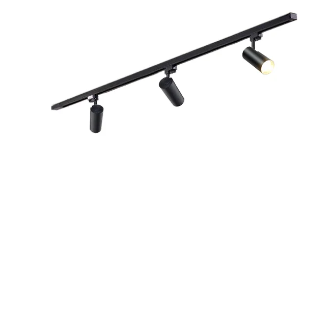 Commercial 30W Cob LED Track Spot Light Modern Die-Casting Aluminum Adjustable Rail Lighting for Mall Use Rotatable Grille LED