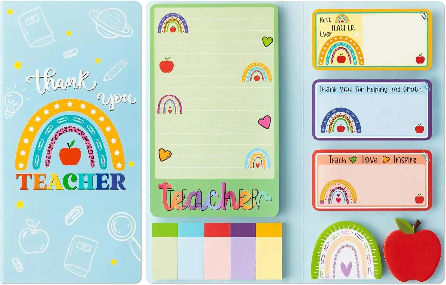 Cartoon Study Themed Sticky Note Holder Cute Memo Book Pad Kawaii Office Supplies School Stationary Accessories Custom Wholesale