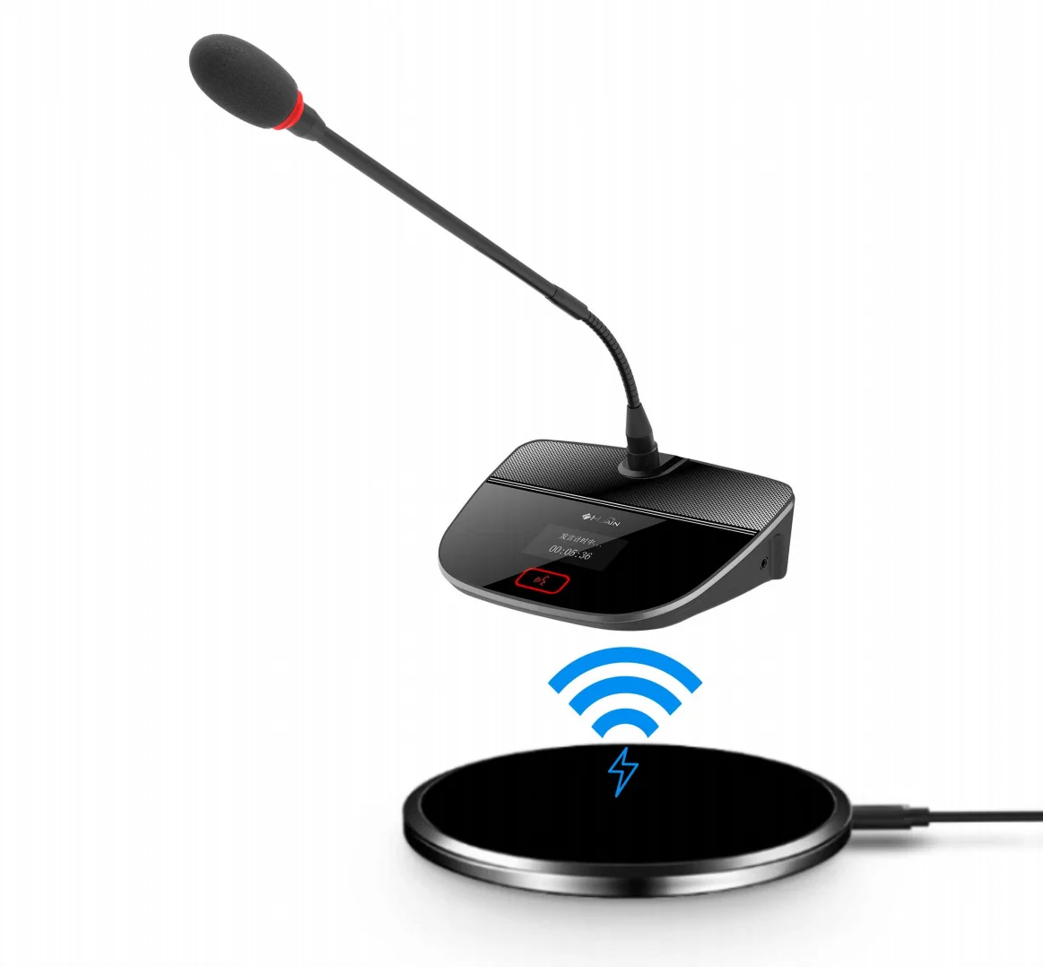Intelligent UHF wireless charger Cordless mic wireless microphone conference system