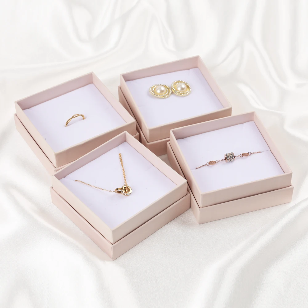 High end jewelry box  jewel rigid paper jewelry packaging for small business