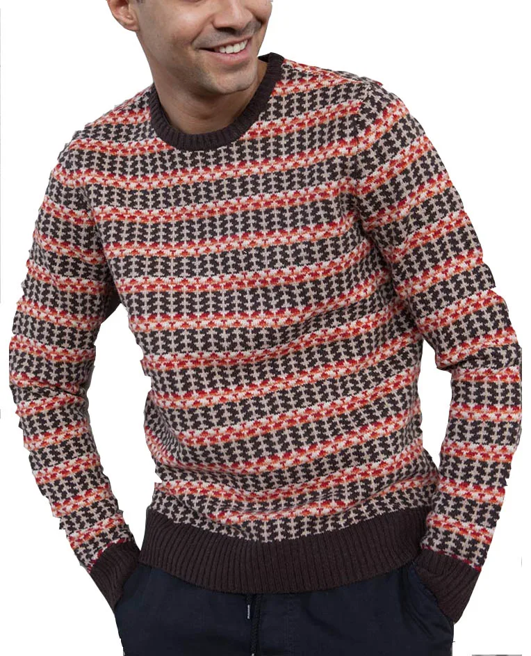 100% овечья шерсть яркий остров плавающий жаккардовый свитер для