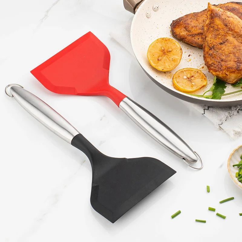 Kitchen Accessories kitchen Tools Kitchenware Soft Silicone spatula with #304 #430 stainless steel Handles Hot Selling spatula