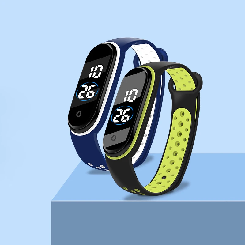 2022 Cool Fashion Students Sports LED Display Touch Screen Children Electronic Wristwatch Girls Boys Bracelet Digital Watch